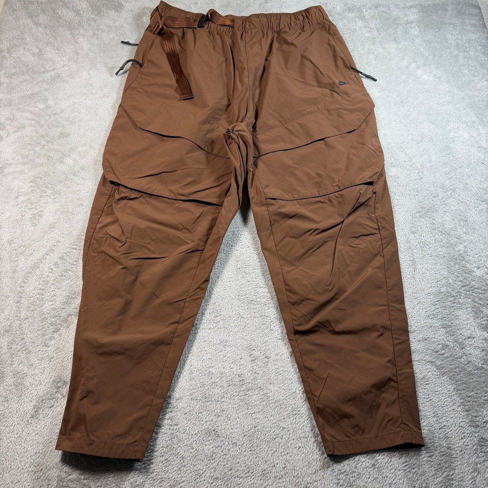 Nike Tech Pack Lined Cargo Pants Mens XL Brown DM5538-259 Belted Tapered